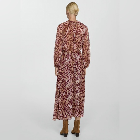 NWT MANGO Long Printed Dress - Picture 2 of 9